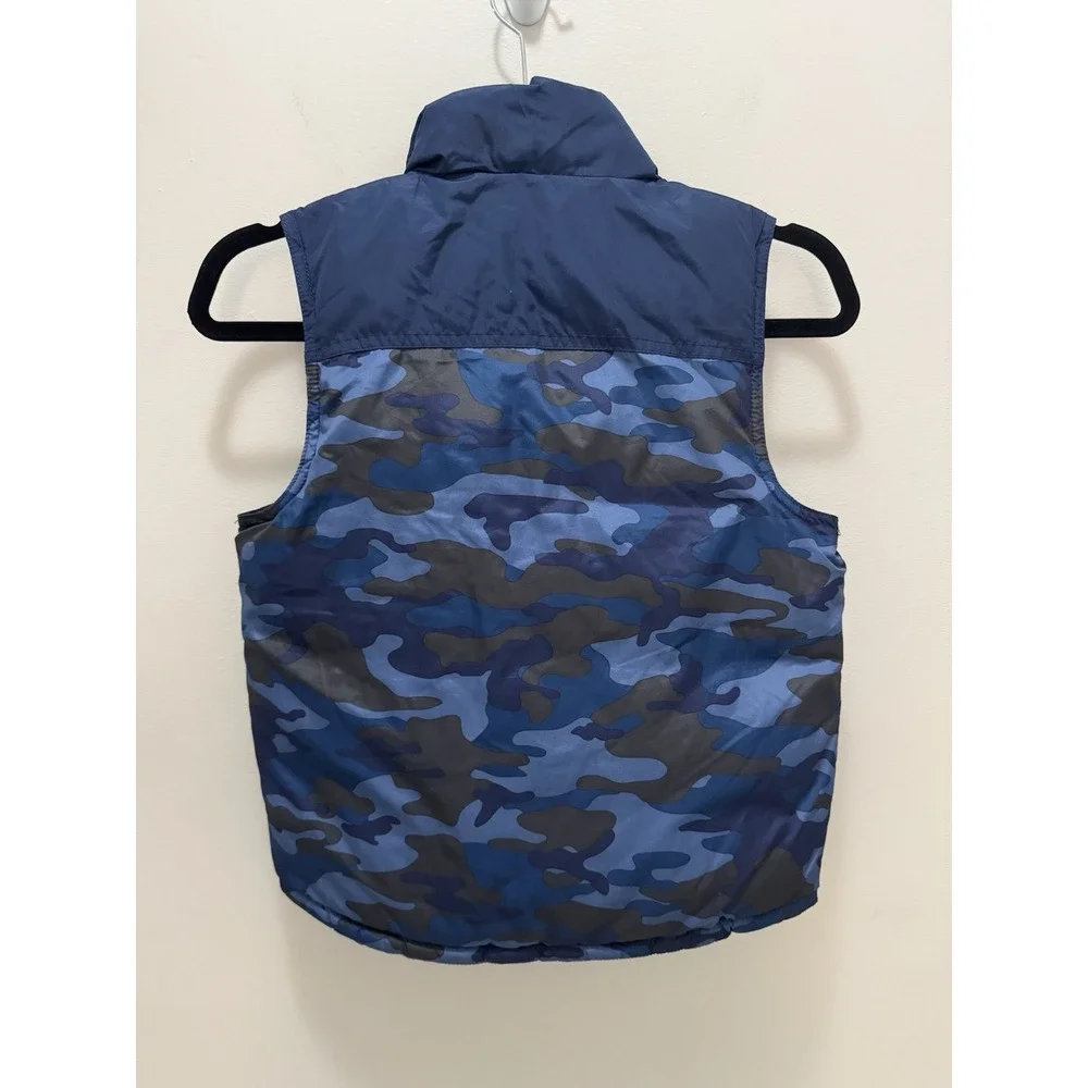 Gap Kids Boys‎ Reversible Puffer Best Blue Camo Size Small